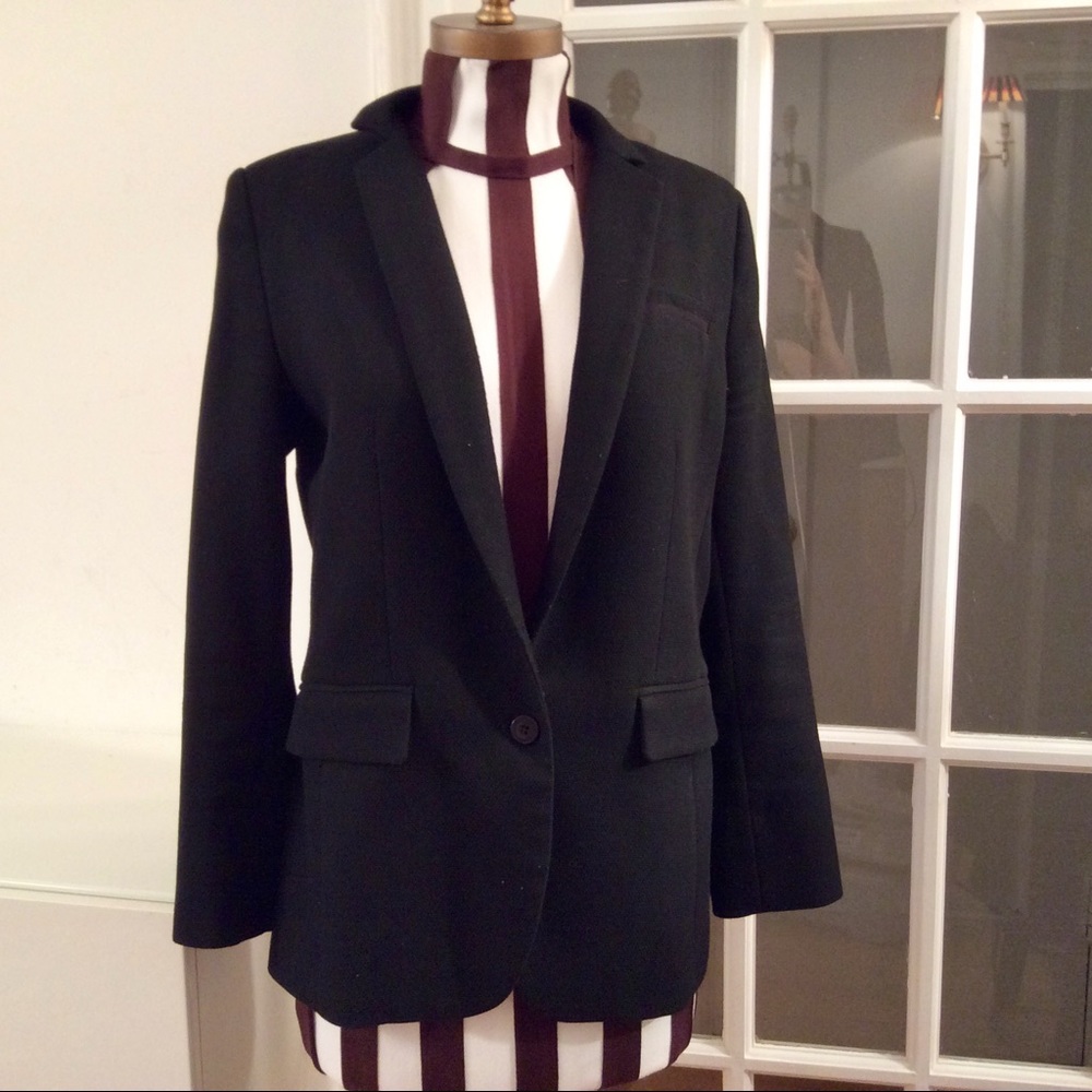 LONGCHAMPS Boyfriend Single Breast Black Jacket